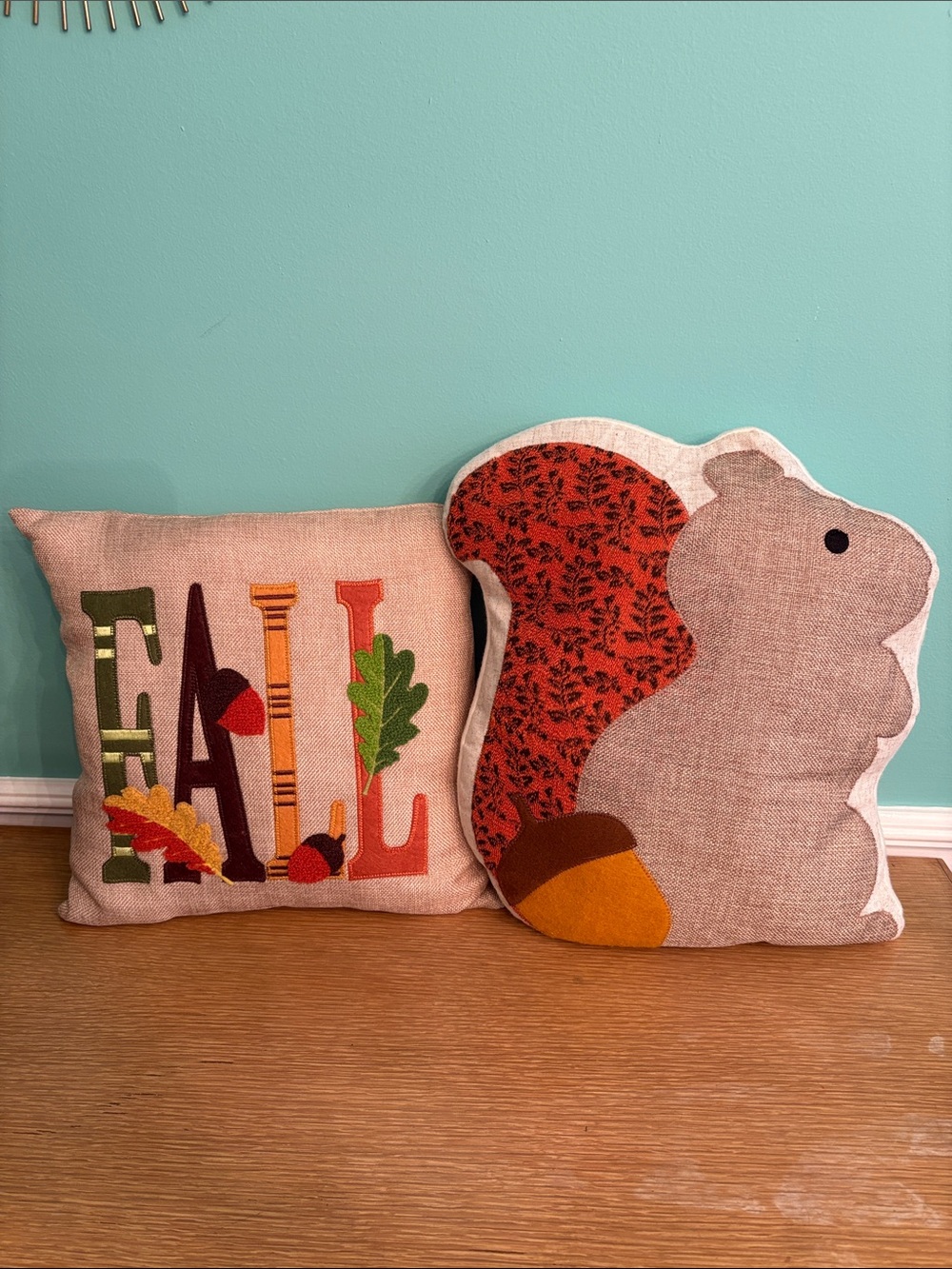 Bundle of 2 Small Fall Accent Throw Pillows